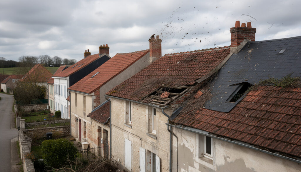 découvrez l'impact des grands vents sur les toitures des maisons d'angerville en beauce et comment protéger votre habitation des intempéries annuelles.