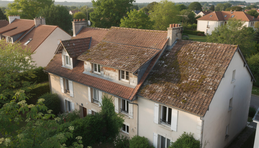 découvrez comment les toitures des grandes maisons résidentielles à verrières-le-buisson subissent les effets du temps et les solutions pour les préserver.