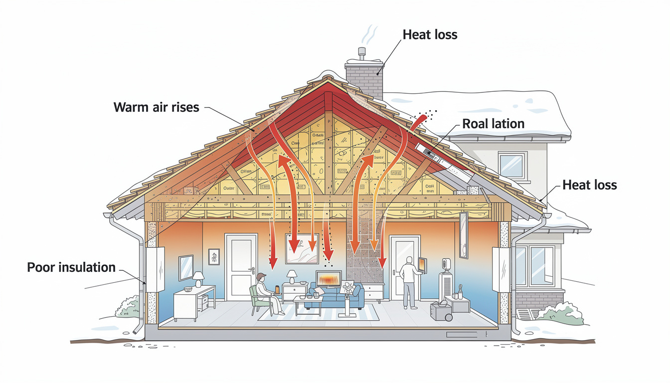 découvrez pourquoi le toit est la principale source de perte de chaleur dans une habitation et comment améliorer l'isolation pour réduire vos factures d'énergie.