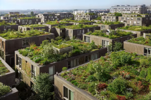 batiments toit vert dans paysage urbain 23 2151990800